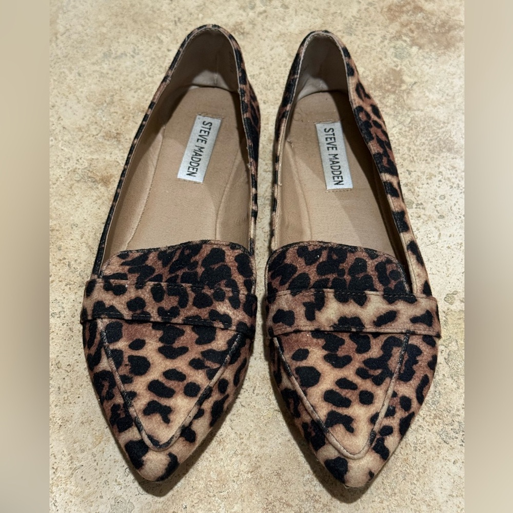 Steve Madden Leopard Print Flats - Picture 2 of 4